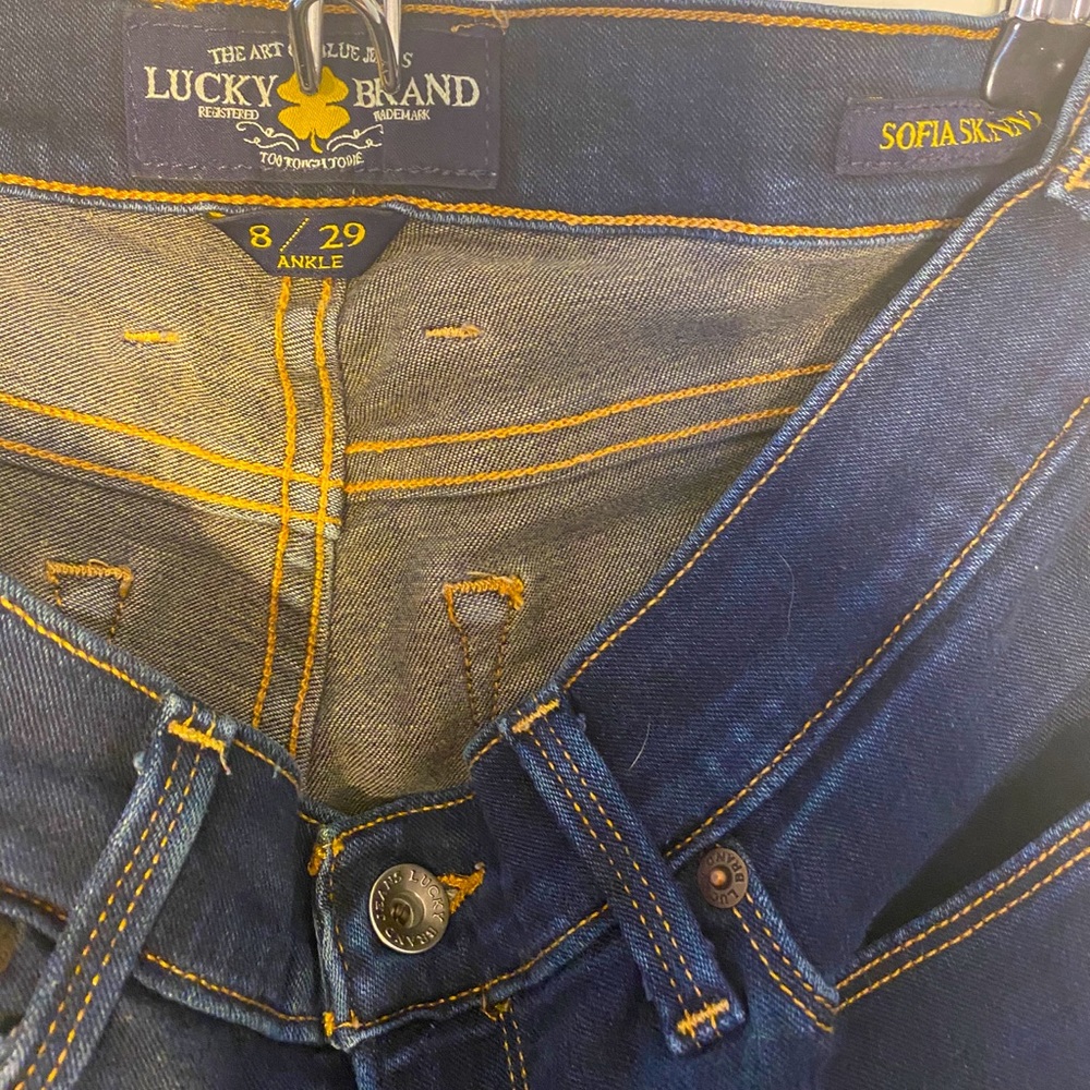 LUCKY BRAND SOPHIA Skinny Jeans Dark Blue Size 8